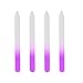 SIUSIO Set of 20 Professional Crystal Glass Nail Files Buffer Manicure Gradient Rainbow Color for Nail polishing - Best for Fingernail & Toenail Care(Pink) (Purple)