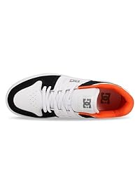 DC Men's Manteca 4 Skate Shoe, Black/White/Orange, 12