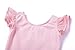 AUKARENY Dance Leotard for Girls, Skirted Short Sleeve, Dance Dress Ballet (Small (4-6), Ballet Pink)