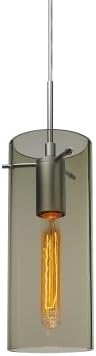 Bruck Lighting 110866/IN/MP Luca Single Light 4-3/4" Wide Mini Pendant with Smok, Matte Chrome