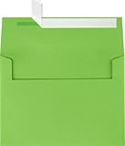 A7 Invitation Envelopes w/Peel & Press (5 1/4 x 7 1/4) - Limelight Green (50 Qty) | Perfect for Invitations, Announcements, Sending Cards, 5x7 Photos | Printable | 80lb Paper | LUX-4880-101-50