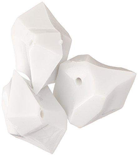 Homeford 50-Piece Acrylic Crystal Ice Rocks Table Scatter, White, 1-Inch