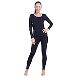 MANCYFIT Thermal Underwear for Women Long Johns Set Fleece Lined Ultra Soft Scoop Neck