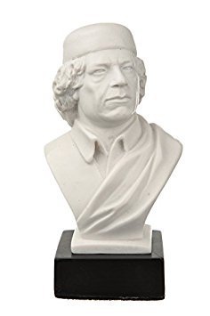 danila-souvenirs Libyan Revolutionary Colonel Muammar Gaddafi Marble Bust Statue 11,5 cm