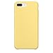 iPhone 8 Plus Case, iPhone 7 Plus Case, iPartsBuy for iPhone 7 Plus(2016)/ 8 Plus(2017) Pure Color Liquid Silicone Gel Rubber Case with Microfiber Cloth Lining Cushion (Yellow)