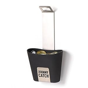 höfats – Johnny Catch met opvangbak – wandflesopener – tot 60 kroonkurken – bieropener en flesopener