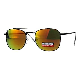 Unisex Sunglasses Square Aviators Spring Hinge UV 400