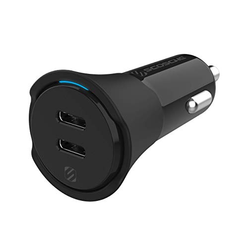 Scosche CPDCC40 PowerVolt 40-Watt Certified USB Type-C Fast Car Charger Power D…