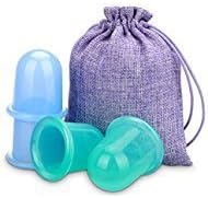 YTE 4pcs Anti Cellulite Vacuum Cup -FDA Approved Suction Cupping Therapy Set- Silicone Cupping Cups for Body Massage/Anti-aging/Wrinkle reducer/Collagen Stimulator