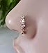 Rose Gold Nose Stud,Crystal Nose Stud,925 Sterling Silver Nose Stud,18g Nose Ring,Thanksgiving Nose Stud,Indian Nose Stud,Mother Day Special,Nose Hoop,Crock Screw Nose Stud,Indian Nose Ring(TEJ313)
