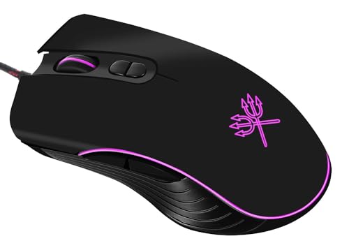 GADIRIA DunMoon Wired Gaming Mouse - 1,200 to 7,200 dpi, Optical Gaming Mouse, Ergonomic, LED with 7 Programmable Buttons, RGB Lighting for PC, Laptop, Computer - Gaming Mouse.
