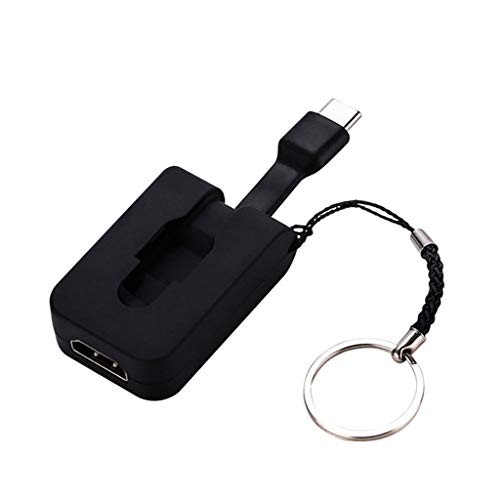 jiumoji Compatible with Samsung Type-C to HDMI Mini 4K HD Adapter Converter for Huawei with Portable Key Chain