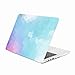 Unik Case Gradient Ombre Triangular Galore Purple and Light Blue Graphic Ultra Slim Light Weight Matte Rubberized Hard Case Cover for Macbook Pro 13