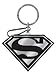 Plasticolor 004029R01 Black and Silver Superman Enamel Keychain