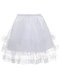 Remedios Prom Dress Children Petticoat Underskirt Girl Half Slip Crinoline WhiteChild(waist ca 18-31inch)