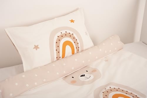 Klaus Herding GmbH Little Friends Duvet Cover Set 100 x 135 cm with Smooth Zip 100% Cotton with Envelope Closure Duvet Cover 100 x 135 cm Approx