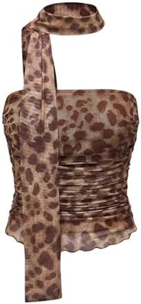 Amazon.com: LOFAAC Women Y2K Strapless Leopard Print Tube Top Sexy