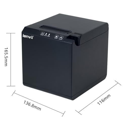 LENVII 58mm/2" High-Speed Thermal Label Printer | 127mm/s Inkless Printing (203DPI) | Wired USB Barcode Printer for Windows/Mac | Amazon FBA/Noon/Dubai Logistics Labels | Warehouse & Retail Ready