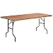 Flash Furniture 36'' x 72'' Rectangular Wood Folding Banquet Table with Clear Coated Finished Top primary