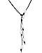 Women's Long Leather Necklace with Cultured Freshwater Pearl Pendant Costume Jewelry 18''