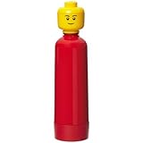 Lego Drinking Container Bottle Red with Lego Head Cap