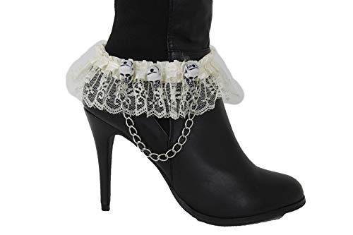 TrendyFashionJewelryWomen Fashion Jewelry Silver Boot Chain Bracelet Shoe Charm Long Dangle Rings Accessory Anklet z029