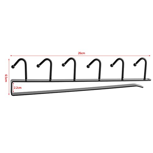 Wall of Dragon Iron Kitchen Bathroom Organizer Storage Shelf Multi-Functional Cupboard Hanging Hook Shelves for Towel Chest Cup Drainer Holder - Thumbnail 3