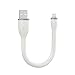 EasyAcc Lightning USB Cable PocketLine MFi Certified Cable Apple Short Silicone Cable for iPhone X 8 Plus 7 6 6s Plus 5s 5 iPad Air 2 Mini 4 3, 0.5ft/15cm