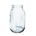 12 Pack Clear Glass Old-Fashioned Jars With Metal Lid (with seal) 32oz