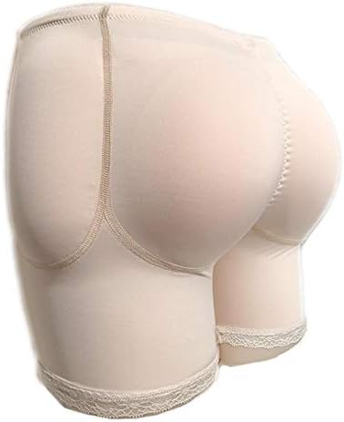 High Waist Crossdresser Panty with 4 Pockets Butt Hip Sponge Pads Enhancer Fake Buttocks Padded Panties Hip Push Up White