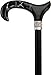 Royal RC Canes Pearlz Designer Adjustable Walking Cane with Black Marble Acrylic Handle – Lightweight Aluminum Cane for Men and Women – Fashionable Walking Stick for Men and Women