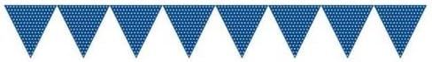Polka Dots Navy Blue with White Party Flag Bunting 9ft