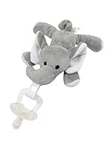 Maawu Baby Pacifier Elephant Toy. Clip Holder Animal Attaches or is Detachable. Cute for Newborn, 0-3 Months to Toddler, Girl or Boy. Safe Non-Toxic, BPA Free Silicone