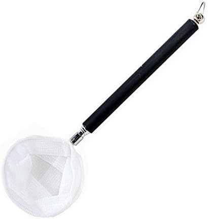 Owncons 3 Inch Small Aquarium Shrimp Net with Extendable 7-21" Long Handle for Betta Fish Tank (Shrimp Net-Round)