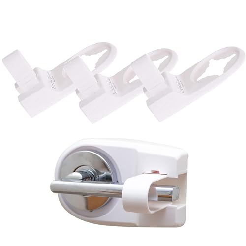 Little Chicks Baby Safety Lever Door Handle Lock - Firm & Strong Hold - Non-Adhesive - Suitable for Door Handles with 3 inches Diameter - 3 Pack - Model CK028