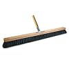 BawiTec Professionele zaalbezem grote bezem kunsthaar borstelharen met stevige steel zwart-zacht (breedte 80 cm / steel…