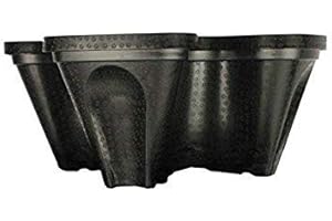 MR. STACKY Large 64 Quart Stackable Planter 5-Pack - Grow More in Less Space - Plant Pots and Stack - DIY Vertical Gardening System - for Growing Veggies, Herbs, Garden Greens, Starwberries (Black)