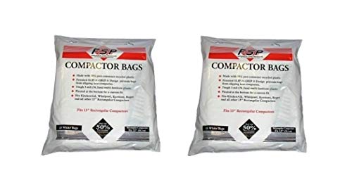 (30-Packs) KÑ–tchÐµnÐÑ–d Trash Compactor Bags with Holes 15"inch Plastic -