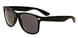 Mirozi Men's Classic Black Frame/Black Lens Wayfarer 48MM Sunglasses