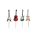 Guitar Rock Music Theme Cake Cupcake Toppers Picks for Birthday Wedding Baby Shower Music Themed Party 24 PCS