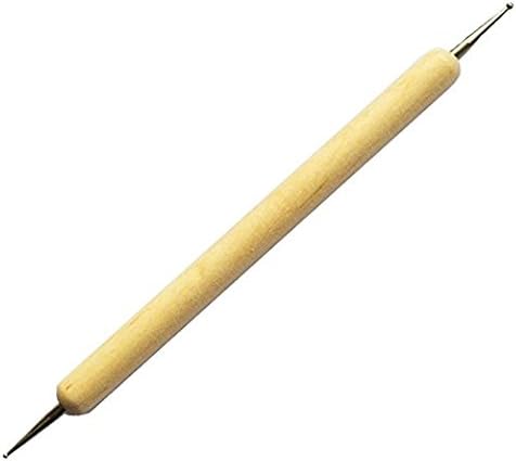 RELINDA (TM)2- Ways Women Beauty Manicure Tool Wooden Handle Dotting Nail Art Brush Pen
