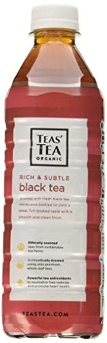 Teas' Tea Unsweetened Organic Black, 16.9 Ounce (pack Of 12)