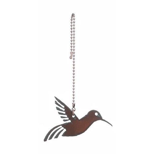 Rustic Ironwerks Hummingbird Fan Pull Made From Iron 8 Inch Chain
