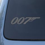 007 - JAMES BOND - Vinyl Car Decal Sticker #1763 | Vinyl Color: Silver