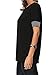 Womens Short Sleeve Cotton Shirts Round Neck Casual Loose Fit Tee Tops T Shirts Black-L