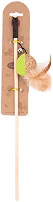 MorePets Premium Feather Teaser Exerciser For Cat and Kitten - Cat Toy Interactive Cat Wand (Teaser Wand)