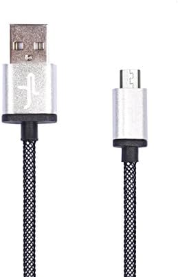 Micro USB 2.0 Cable – Juno Power Micro USB KAEBO (SILVER) – 1.5 Meters (5 FT) Premium and High-Performance Braided Micro USB Cable with Aluminum Connectors