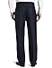 Perry Ellis Men's Portfolio Classic Fit Flat Front Folio Flex Waistband Sharkskin Pant, Azure Blue, 34x32