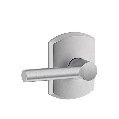 Schlage F10 BRW 626 GRW F10 BRW 626 GRW Greenwich Collection Broadway Hall and Closet Passage Lever, Satin Chrome