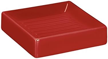 Kleine Wolke Flash Soap Dish, Stone, Red, 10.5 x 2.5 x 2 cm